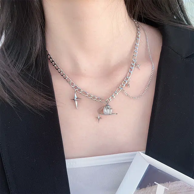 都爵 轻奢小众设计感 钛钢 项链 女款
