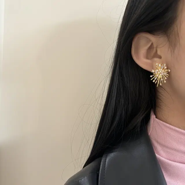 都爵 欧美法式风轻奢夸张大气感烟花设计小众精致气质高级感 铜 耳环 女款