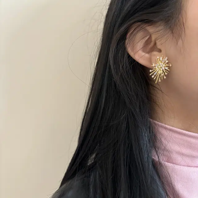 都爵 欧美法式风轻奢夸张大气感烟花设计小众精致气质高级感 铜 耳环 女款
