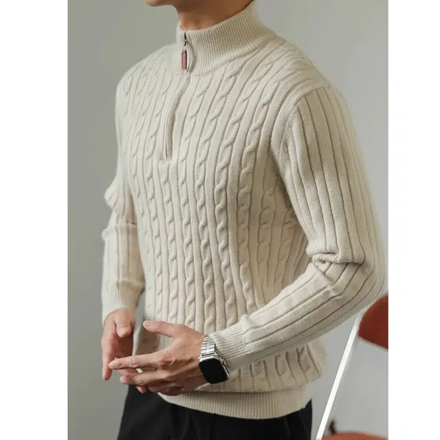 半空山 纯色简约百搭潮流长袖针织衫 男女同款