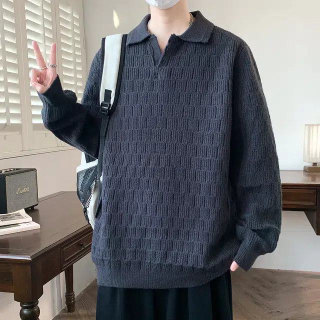 半空山 高级质感宽松柔软舒适休闲通勤百搭上衣外套针织衫 男女同款