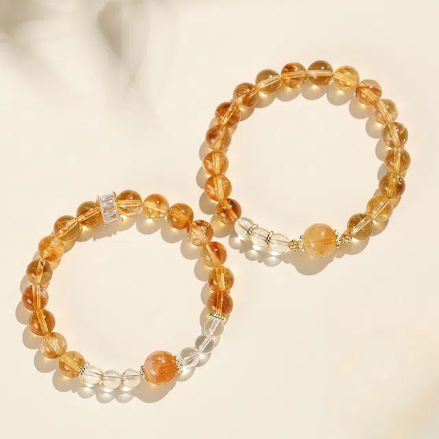 【财源滚滚&早日暴富】 兰慕茵诺 国潮新中式时来转运 小众寓意好 时尚百搭通勤 招财进宝 #好运天然 黄水晶 手串 男女同款情侣款