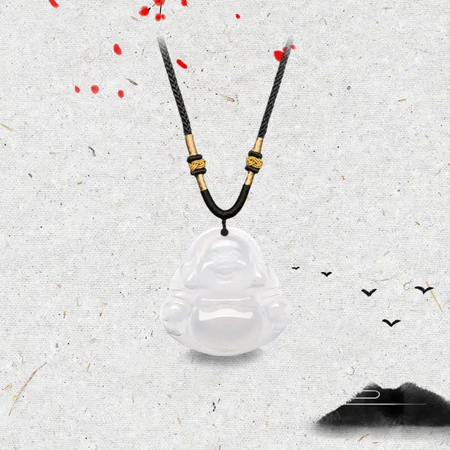 【水逆退散 已祝福】 兰慕茵诺 大肚弥勒佛公玉石吊坠 新中式国潮古风 古香古色  一帆风顺 天官赐福 #好运 玉髓 项链 女款