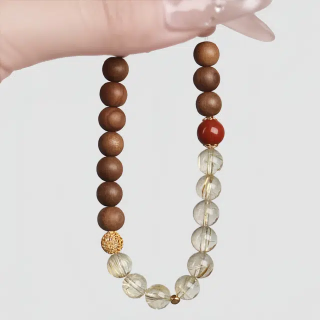 【钞能力者&金喜连连】 兰慕茵诺 新中式时尚复古 暴富发财 典雅小众日常小清新#好运 檀木 手串 男女同款情侣款