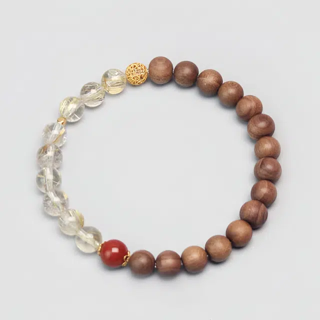 【钞能力者&金喜连连】 兰慕茵诺 新中式时尚复古 暴富发财 典雅小众日常小清新#好运 檀木 手串 男女同款情侣款