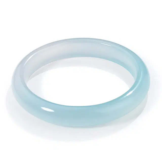 兰慕茵诺 新中式国潮古风美人镯 清冷优雅 天空蓝 轻奢小众温婉典雅 #好运 玉髓 手镯 女款