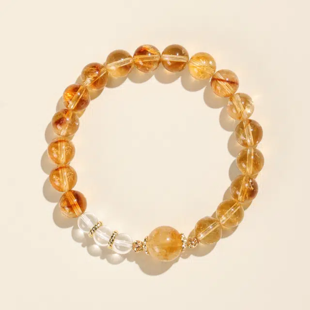 【财源滚滚&早日暴富】 兰慕茵诺 国潮新中式时来转运 小众寓意好 时尚百搭通勤 招财进宝 #好运天然 黄水晶 手串 男女同款情侣款