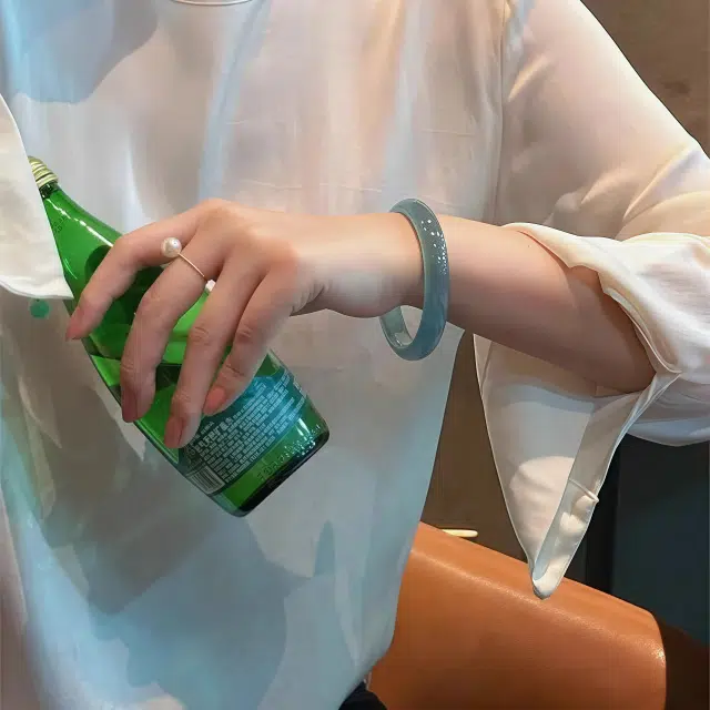【诸事顺遂&冰透青蓝】 兰慕茵诺 新中式国风库里蓝美人镯 复古轻奢清冷感玉镯 汉服旗袍远山黛气质显白 聚福转运#好运天然 玉髓 手镯 女款