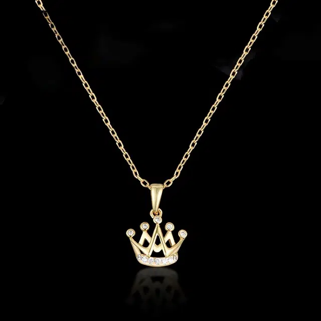 兰盈 皇冠轻奢小众 环保合金 项链 男女同款情侣款