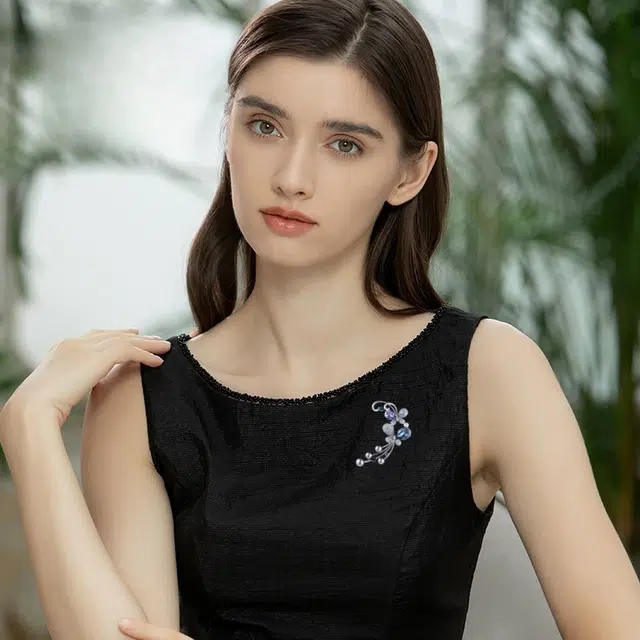兰盈 蝶恋花轻奢小众 奥地利水晶 胸针 女款