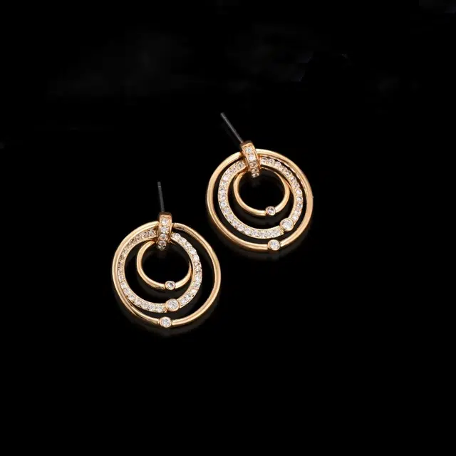 兰盈 优雅原创设计 环保合金 耳环 男女同款情侣款