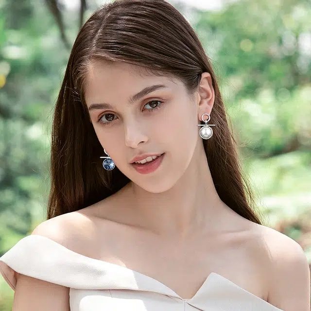 兰盈 轻奢小众耳饰品#好运 奥地利水晶 耳环 女款