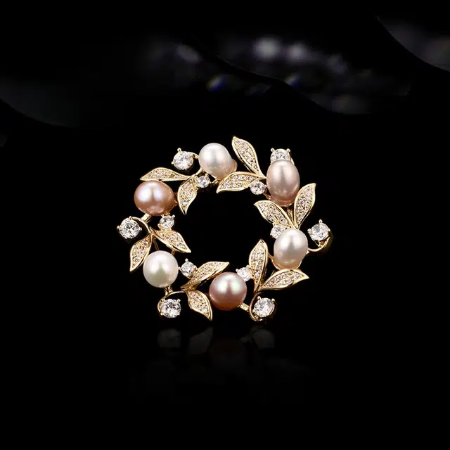 兰盈 花环#好运 人造水晶 胸针 男女同款情侣款