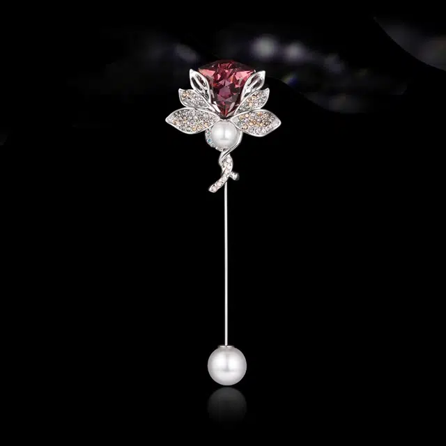 兰盈 玫瑰花轻奢小众胸花原创设计 合金 胸针 女款