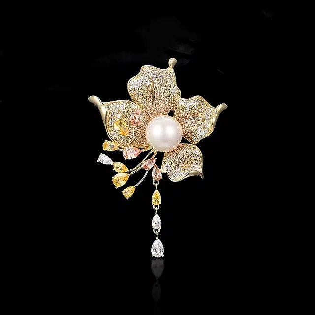 兰盈 小苍兰轻奢小众胸花 环保合金 胸针 男女同款情侣款