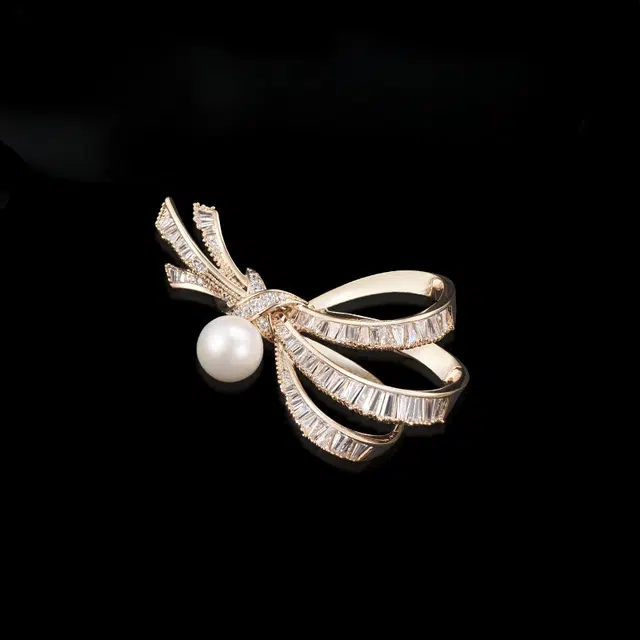 兰盈 蝴蝶结#好运 人造水晶 胸针 男女同款情侣款