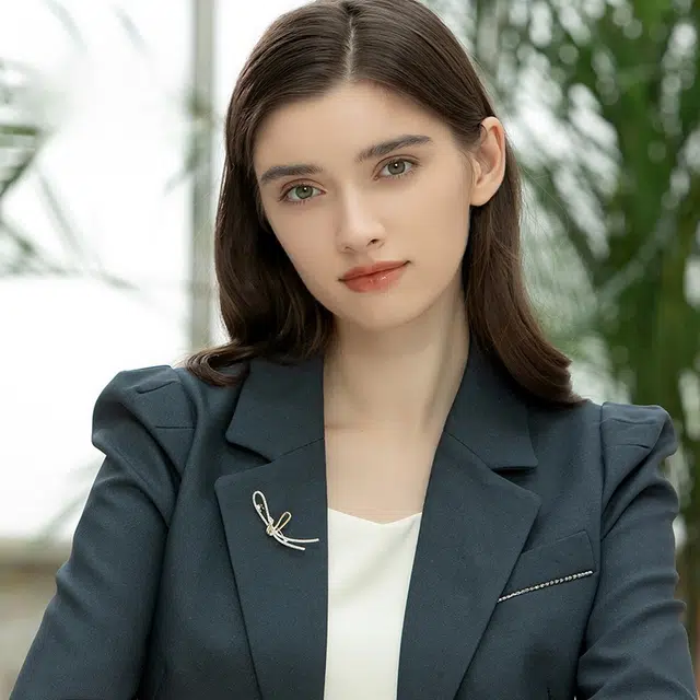 兰盈 小众蝴蝶结轻奢#好运 人造水晶 胸针 男女同款情侣款