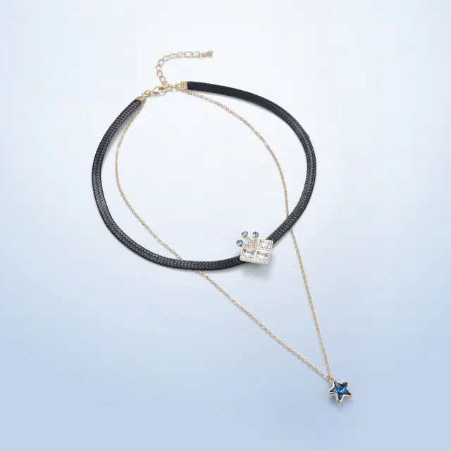 兰盈 皇冠星轻奢小众#好运 奥地利水晶 项链 女款