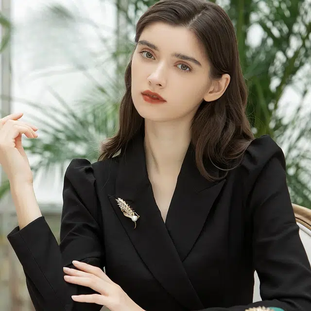 兰盈 原创设计麦穗高档奢华气质镶钻胸花服装配饰品 胸针 女款