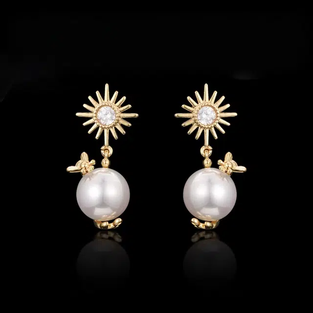 兰盈 太阳花轻奢小众耳饰原创设计#好运 奥地利水晶 耳环 女款