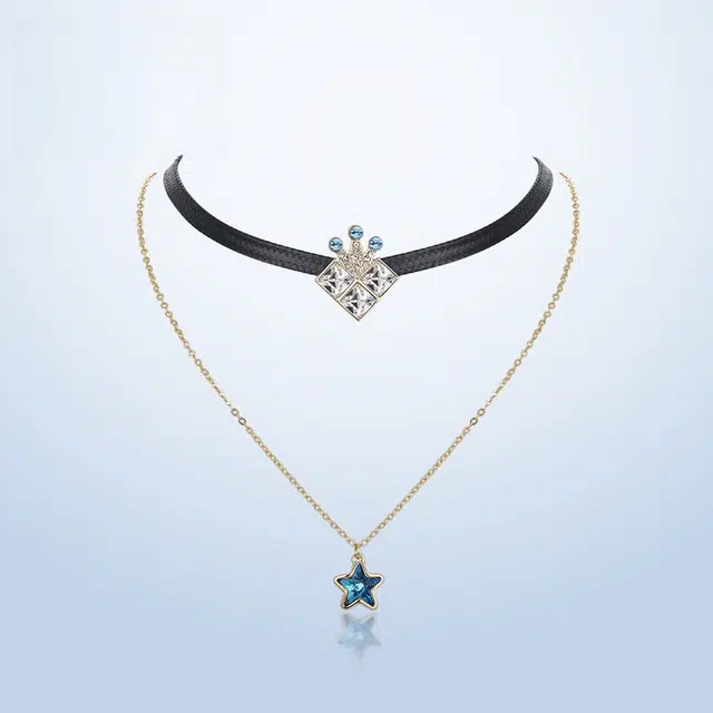 兰盈 皇冠星轻奢小众#好运 奥地利水晶 项链 女款