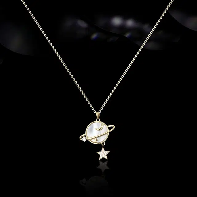 兰盈 星球轻奢小众锁骨链 环保合金 项链 女款