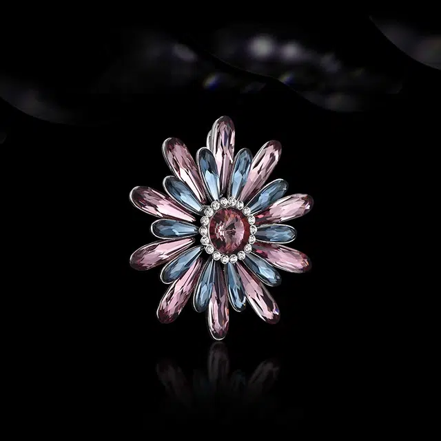 兰盈 花环 原创设计轻奢小众胸花 奥地利水晶 胸针 女款