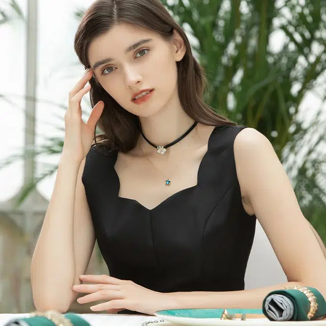 兰盈 皇冠星轻奢小众#好运 奥地利水晶 项链 女款