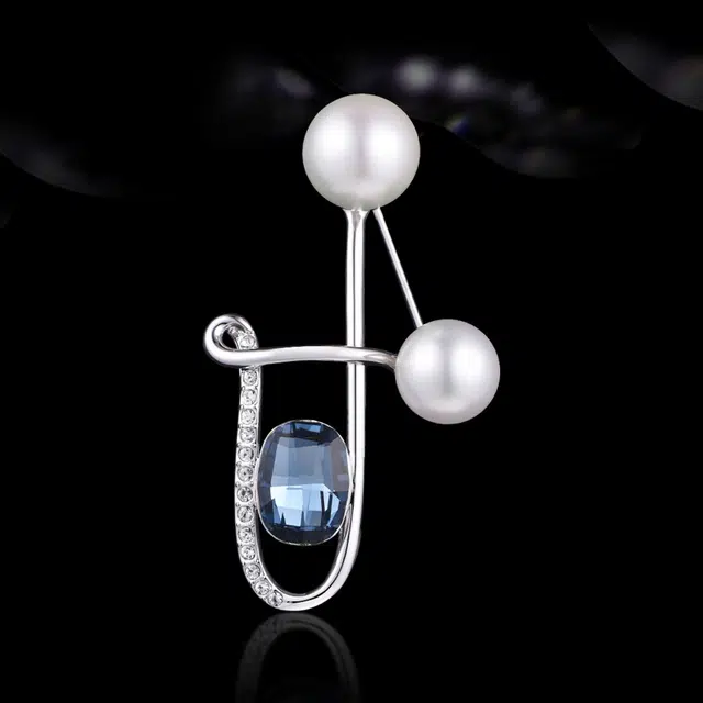 兰盈 音符轻奢小众 奥地利水晶 胸针 男女同款情侣款