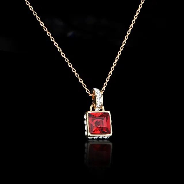 兰盈 方糖轻奢小众锁骨链#好运 人造水晶 项链 男女同款情侣款