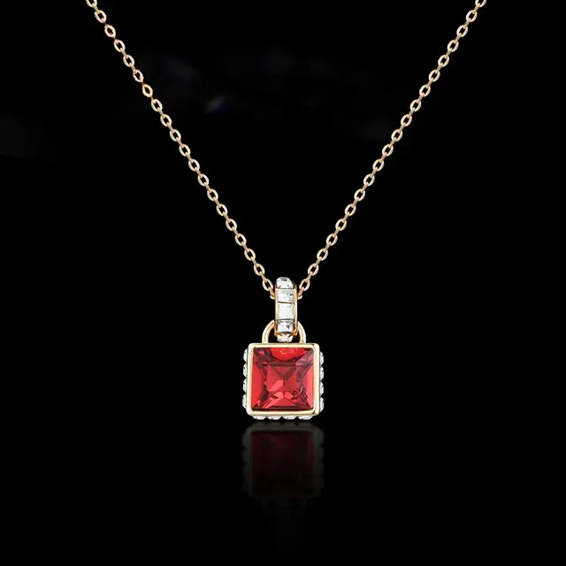 兰盈 方糖轻奢小众锁骨链#好运 人造水晶 项链 男女同款情侣款