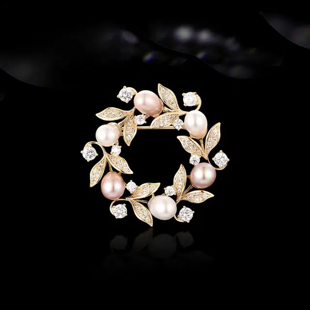 兰盈 花环#好运 人造水晶 胸针 男女同款情侣款