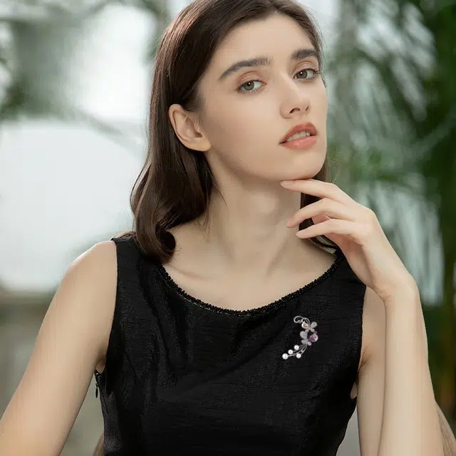 兰盈 蝶恋花轻奢小众 奥地利水晶 胸针 女款