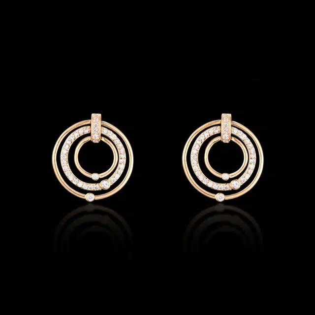 兰盈 优雅原创设计 环保合金 耳环 男女同款情侣款