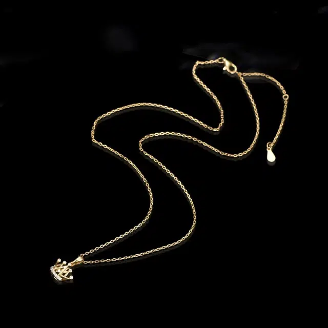 兰盈 皇冠轻奢小众 环保合金 项链 男女同款情侣款