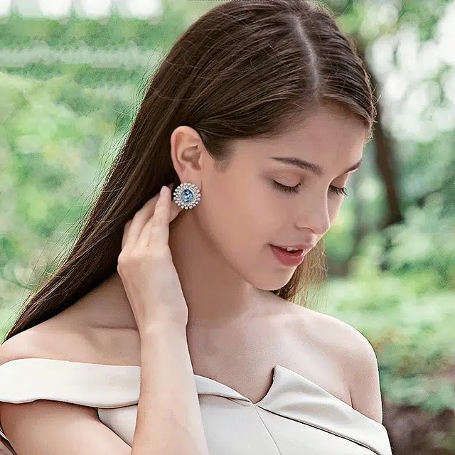 兰盈 繁花#好运 水晶耳环 轻奢小众耳饰品 女款