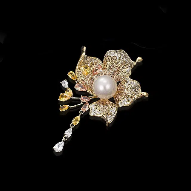 兰盈 小苍兰轻奢小众胸花 环保合金 胸针 男女同款情侣款