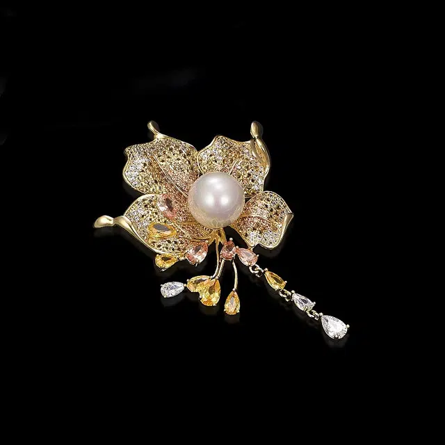 兰盈 小苍兰轻奢小众胸花 环保合金 胸针 男女同款情侣款