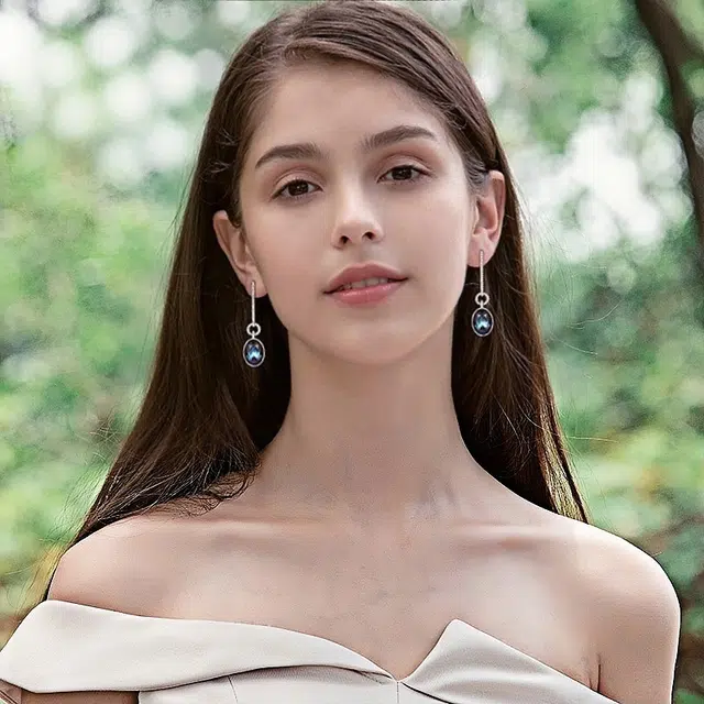 兰盈 圆镜水晶耳环#好运 轻奢小众 耳饰品 女款