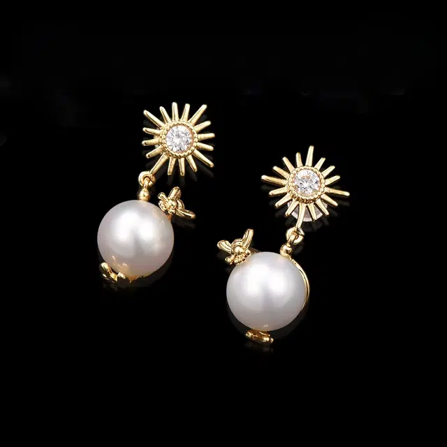 兰盈 太阳花轻奢小众耳饰原创设计#好运 奥地利水晶 耳环 女款