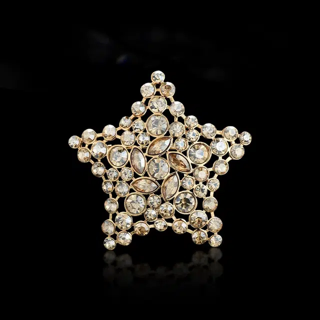 兰盈 奥地利水晶#好运 环保合金 胸针 男女同款情侣款