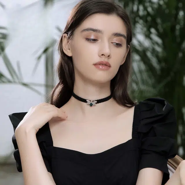 兰盈 奥地利水晶锁骨链轻奢小众#好运 合金 项链 女款