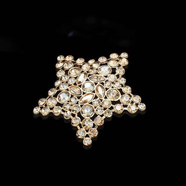 兰盈 奥地利水晶#好运 环保合金 胸针 男女同款情侣款