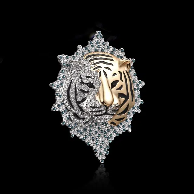 兰盈 虎虎生威轻奢小众胸花 奥地利水晶 胸针 女款