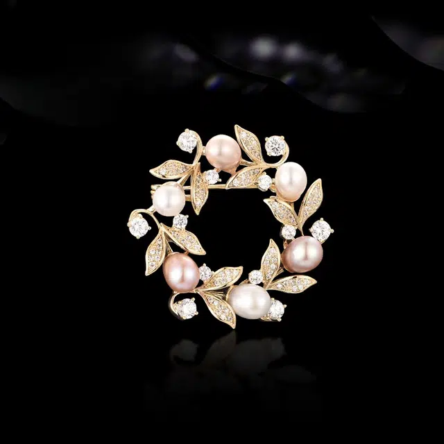 兰盈 花环#好运 人造水晶 胸针 男女同款情侣款