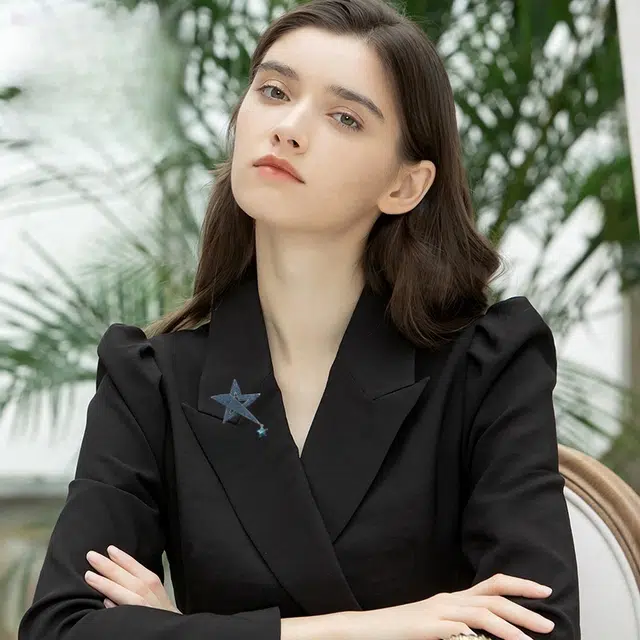 兰盈 奢华星星 轻奢小众 合金 胸针 男女同款情侣款