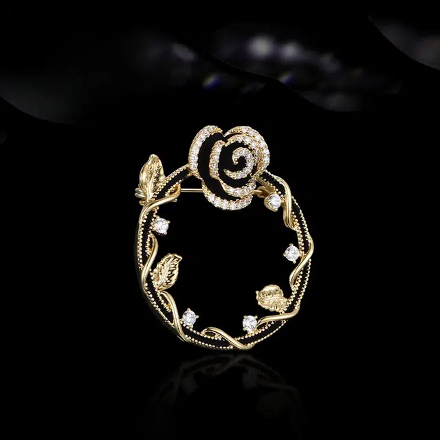 兰盈 玫瑰花 环保合金 胸针 女款