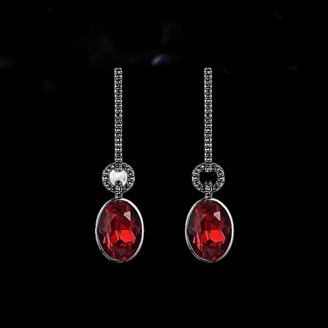 兰盈 圆镜水晶耳环#好运 轻奢小众 耳饰品 女款