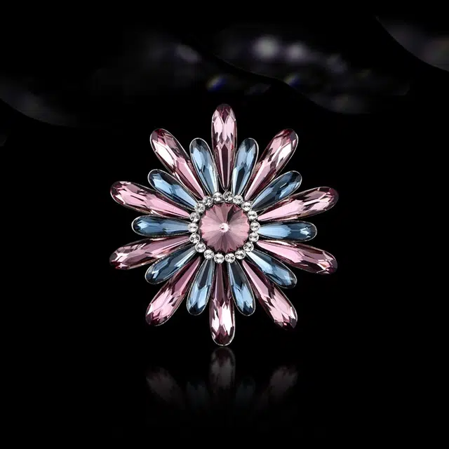 兰盈 花环 原创设计轻奢小众胸花 奥地利水晶 胸针 女款