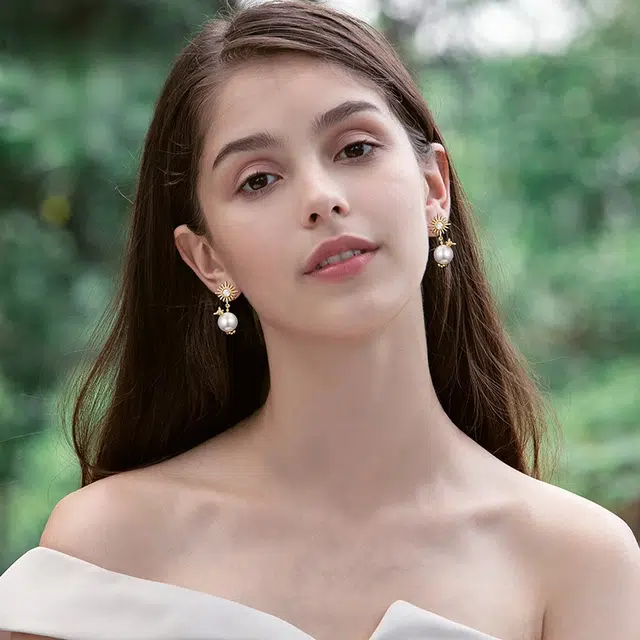 兰盈 太阳花轻奢小众耳饰原创设计#好运 奥地利水晶 耳环 女款